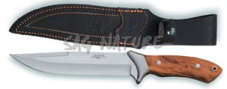 1201060 - COLTELLO CON MANICO OLIVO LAMA 19,5 CM IN ACCIAIO 440 PESO 393 GR COMPLETO DI FODERO IN PELLE - JOKER CO02