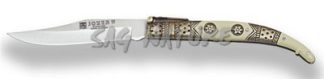 1201121 - COLTELLO CLASSICO CON MANICO DECORATO IN ZAMAK E LAMA 8 CM PESO 53 GR - JOKER  N102D