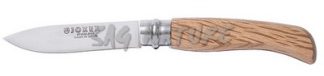 1201875 - COLTELLO CON MANICO IN LEGNO CON CHIUSURA A ROTAZIONE DADO LAMA 8 CM - JOKER NE23
