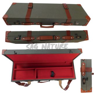 1705001 - VALIGIA PER SOVRAPPOSTO O DOPPIETTA - LEGNO RIVESTITA IN CANVAS 12 OZ E RIFINITURE IN PELLE - INTERNO IN VELLUTO - SAG NATURE
