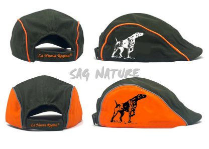 2903004 - CAPPELLO COPPOLA CON RICAMO KURZHAAR - VERDE O VERDE E ARANCIONE - LA NUOVA REGINA