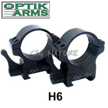 1703069 - ATTACCHI OPTICS ARMS A SGANCIO RAPIDO PER TUBO DA 30 MM - ALTEZZA 6 - WR 30-QR-6