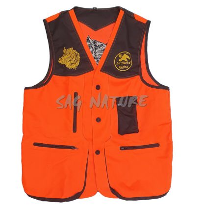 2901130 - GILET DRESSEUR CON RICAMO TESTA CINGHIALE E TASCA PER RADIO/GPS - LA NUOVA REGINA  - DALLA TG XS ALLA TG 7XL