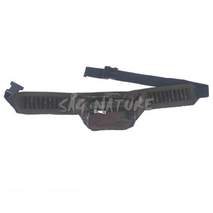 0305059 - CARTUCCIERA CAL. 410 IN NYLON E CELLE ELASTICHE CON MARSUPIO CENTRALE E CHIUSURA CON  ATTACCO A GANCIO RAPIDO - SAG NATURE