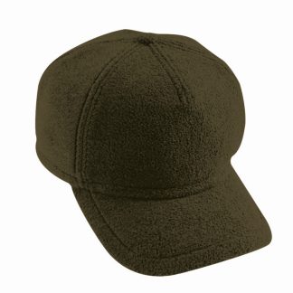 0103008 - CAPPELLO BASEBALL UOMO IN PILE 6 SPICCHI CON PARAORECCHIE E INTERNO IN THINSULATE - 100% POLIESTERE - COLORE VERDE - CF 6 PZ - CAPLOW