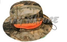 0103024 - CAPPELLO CLOCHE CON INTERNO IN PILE E TESTA REVERSIBILE ARANCIO FLUO - COLORE MIMETICO - CAPLOW