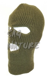 0103033 - CAPPELLO PASSAMONTAGNA A MAGLIA CON OCCHI E BOCCA - COLORE OLIVA - TAGLIA UNICA - CF 12 PZ - CAPLOW