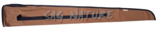 0301011 - FODERO PER FUCILE IN STOFFA 1/2 ZIP COLORE MARRONE CON TRACOLLA - CF 12 PEZZI - SAG NATURE