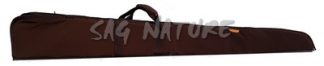 0301035 - FODERO PER FUCILE IN CORDURA MARRONE 1/2 ZIP IMBOTTITO CON MANICO - SAG NATUR