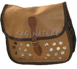 0302027 - BORSA TESSUTO MARTELLATO CON CARNIERE A FORI - SAG NATURE