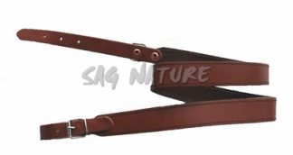 0303005 - BRETELLA PER CARABINA IN PELLE ECONOMICA RIVESTITA CAMOSCIO - LARGHEZZA 35 MM - SAG NATURE