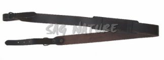 0303008 - BRETELLA PER FUCILE IN CUOIO SCURO C/ANTISCIVOLO MOD. FRANCIA - LARGHEZZA 30 MM - CF 6 PZ - SAG NATURE