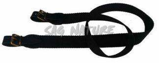 0303037 - BRETELLA IN NYLON DI COLORE NERO CON TERMINALI IN PELLE NERO LARGHEZZA 30MM - CF 12 PZ - SAG NATURE