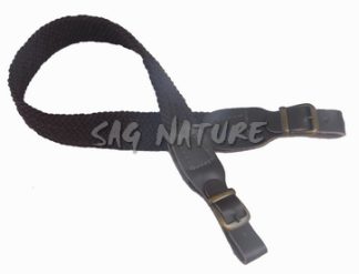 0303043 - BRETELLA ELASTICA INTRECCIATA CON TERMINALI IN CUOIO E FIBBIE OTTONE LARGHEZZA 30 MM - VARI COLORI - CF 6 PZ - SAG NATURE