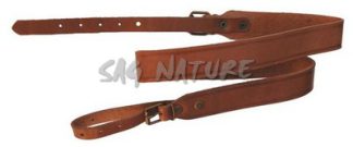 0303045 - BRETELLA IN VACCHETTA SCURA PIEGATA LARGHEZZA 30 MM - CF 6 PZ - SAG NATURE