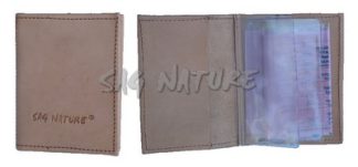 0304036 - PORTADOCUMENTI IN VACCHETTA CHIARA - MIS. 12,5X9,5 CM - SAG NATURE