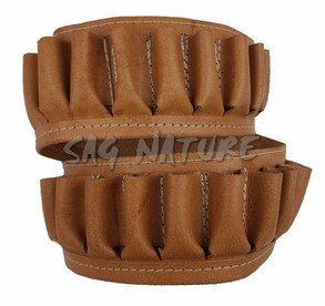 0305031 - CARTUCCIERA IN CROSTA DI PELLE CHIARA - 30 CELLE - TUTTI I CALIBRI - SAG NATURE