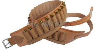 0305042 - CARTUCCIERA IN PELLE VACCHETTA CAL. 8 O CAL. 9 FASCIA STRETTA - SAG NATURE