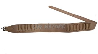 0305055 - CARTUCCIERA BECCACCIA IN PELLE VACCHETTA 16 CELLE - 8 CELLE PER LATO - CAL 12 E CAL 20 - SAG NATURE