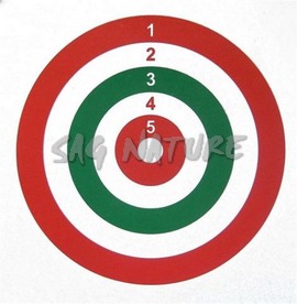 0501038 - 125 CARTONCINI BIANCHI 14X14 BICOLORE ROSSO/VERDE