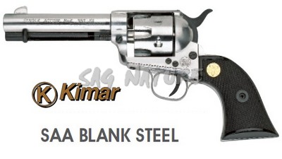 0501040 - PISTOLA A SALVE MODELLO SINGLE-ACTION REVOLVER CAL. 380 SILVER - CHIAPPA