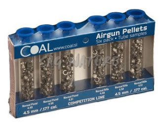 0502004 - KIT DI 6 PALLINI ARIA COMPRESSA PER SPORT E COMPETIZIONE - 4,50 MM - LAOC