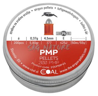 0502011 - 200 PALLINI 4,50 MM - PALLINO ARIA COMPRESSA CORPO PLASTICA PUNTA METALLO - 0,37 GRAMMI - LAOC