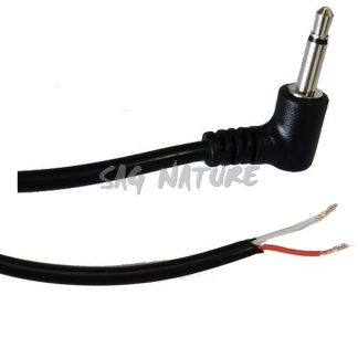 0801006 - CAVETTO/CAVO CON JACK MONO DA 3,5 MM NICHELATO - LUNGHEZZA CAVO 50 CM - SPESSORE CAVO 3,3 MM - SAG NATURE