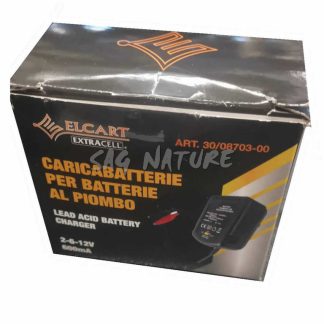 0801015 - CARICABATTERIA PER BATTERIE AL PIOMBO 2/6/12V - 600mA - ELCART AG1