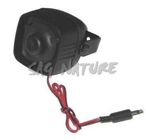 0801037 - TROMBINO/TROMBA/ALTOPARLANTE COLORE NERO C/STAFFA 8 WATT - MM 72X73X41 - MADE IN ITALY