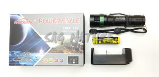 0801060 - TORCIA-LAMPADA 800 LUMENS TECNOLOGIA CREE LED + CARICABATTERIE E BATTERIA + PORTAMINISTILO - LOWCOSTLAMP