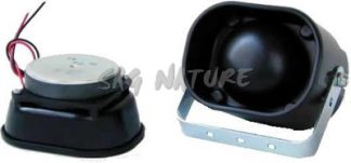 0801122 - ALTOPARLANTE/TROMBA COLORE NERO C/STAFFA 12 WATT - MM 80,5X104,5X55 - PESO 0,475 - MADE IN ITALY