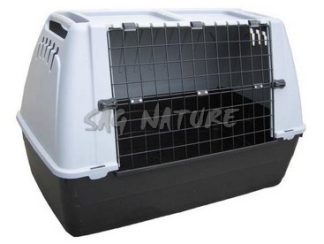 0803007 - TRASPORTINO BRACCO 90 PER CANI GRIGIO/VERDE MIS. 88X51X57H CM