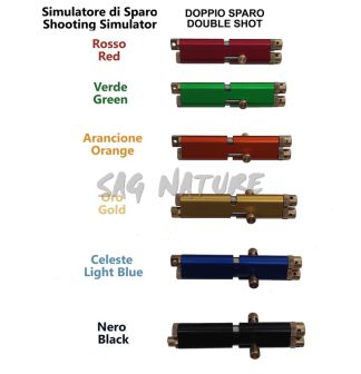 0804056 - PISTOLA A SALVE O SIMULATORE DI SPARO DOPPIO IN ALLUMINIO CON USO DI INNESCHI PER ADDESTRAMENTO CANI - SAG NATURE