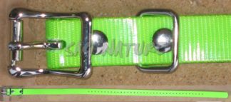 0804067 - COLLARE VERDE FLUORESCENTE 100% TPU - LUNGHEZZA 71 CM - LARGHEZZA 1,9 CM - SPESSORE 2,0 MM