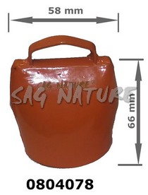 0804078 - CAMPANA ORANGE 04 IN BLISTER - ALTEZZA CM 6,6 LARGHEZZA CM 5,8 - SAG NATURE