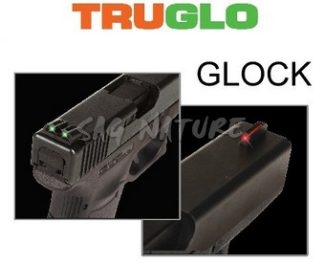 0806001 - SET MIRINO E TACCA DI MIRA IN FIBRA OTTICA TFO PER PISTOLA GLOCK 17 - 19 - 22 - 23 - 24- 26-26-33-34-35-37-38-39 - TG131G1 - TRUGLO