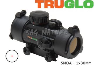 0806176 - PUNTATORE OLEOGRAFICO/RED DOT 1X30MM - 5 MOA - BLACK CON PUNTO ROSSO - TG8030B - TRUGLO