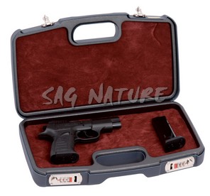 0901291 - 2018 LR VALIGIA IN ABS PER PISTOLA CON SPUGNA BUGNATA - CM 35,5X17X6,5 - NEGRINI