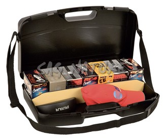 0901365 - 2005SEC-P VALIGIA IN P.P. PER PISTOLA CON COPERCHIO BUGNATO FONDINO T18 DA 1CM + SPUGNA FUSTELLATA A CUBETTI A RIEMPIMENTO - CM 45X24X10,5 - NEGRINI