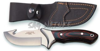 1201098 - COLTELLO CON SCUOIATORE MANICO STAMINA LAMA 10 CM ACCIAIO 440 PESO 244 GR - COMPLETO DI FODERO - JOKER CR05