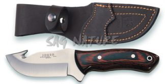 1201116 - COLTELLO CON SCUOIATORE CON MANICO STAMINA LAMA 10 CM ACCIAIO 440 PESO 215 GR - COMPLETO DI FODERO - JOKER CR65