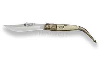 1201132 - COLTELLO CLASSICO CON MANICO IN ZAMAK DECORATO LAMA DA 8 CM PESO 52 GR - JOKER  N104D
