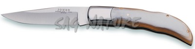 1201202 - COLTELLO CON MANICO IN CORNO DI TORO LAMA 9 CM PESO 115 GR - JOKER NA08