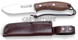 1201258 - COLTELLO BUSHCRAFT E GIOCATORE BS9 CANADESE,ACCIAIO SANDVIK 14C28N MANICO NOCE LAMA 10,5 CM PESO 180 GR - COMPLETO DI FODERO PELLE - JOKER CN114