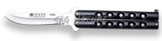 1201356 - COLTELLO BUTTERFLY LAMA NERA ZAMAK 10 CM PESO 150 GR - JOKER N101N