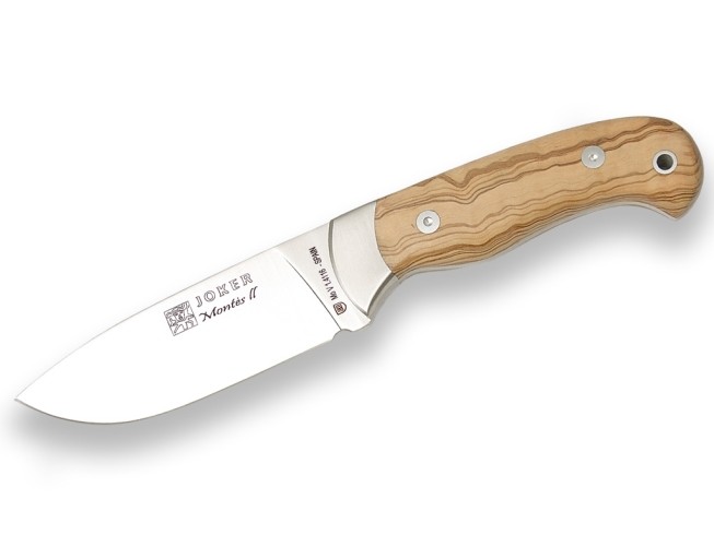 1201368 - COLTELLO CON MANICO OLIVO LAMA 10,5 CM PESO 208 GR - JOKER CO08