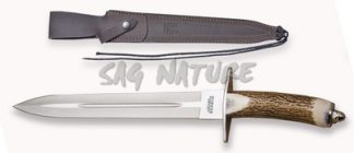 1201427 - COLTELLO GHEPARDO CON MANICO IN CERVO LAMA 30 CM PESO 435 GR - COMPLETO DI FODERO - JOKER CC29