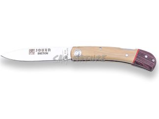 1201511 - COLTELLO BRETON TASCABILE CON MANICO IN BOSSO E PALISSANDRO LAMA 7 CM PESO 55 GR - JOKER NJ42