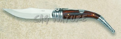 1203004 - COLTELLO CON MANICO LEGNO TESTINA INOX C/SUPP. LAMA CM 9 - JKR241
